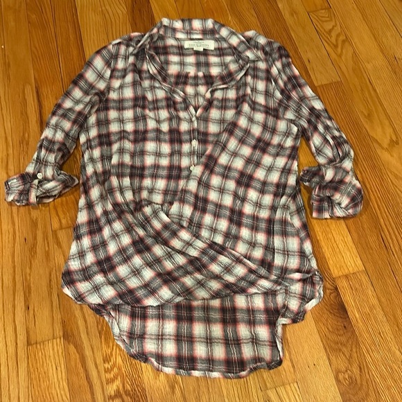 Birds of Paradis Women’s Tie-Front Flannel Size Small - Picture 1 of 3